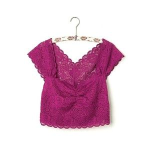 Intimately people scallop crop top / bralette medium/large